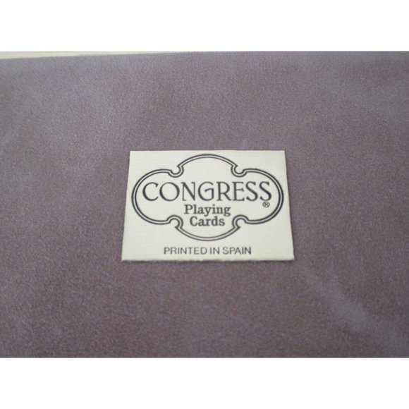 Vintage Congress Golf Theme Two Pack Playing Cards Velvet Case Storage Drawer - Picture 6 of 9